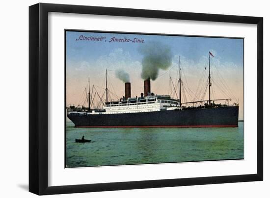 Hapag, Dampfschiff Cincinnati, Amerika Linie-null-Framed Giclee Print