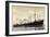 Hapag, Dampfschiff M.V. Sommelsdyk Nah Am Ufer-null-Framed Giclee Print