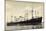 Hapag, Dampfschiff M.V. Sommelsdyk Nah Am Ufer-null-Mounted Giclee Print