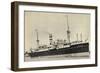 Hapag, Dampfschiff S.S. Leerdam Nah Am Hafen-null-Framed Premium Giclee Print