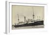 Hapag, Dampfschiff S.S. Leerdam Nah Am Hafen-null-Framed Premium Giclee Print