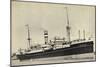 Hapag, Dampfschiff S.S. Leerdam Nah Am Hafen-null-Mounted Premium Giclee Print