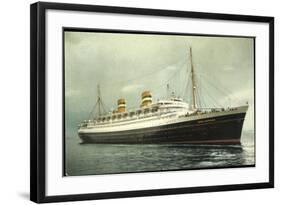 Hapag, Dampfschiff S.S. Nieuw Amsterdam in Fahrt-null-Framed Giclee Print