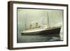 Hapag, Dampfschiff S.S. Nieuw Amsterdam in Fahrt-null-Framed Giclee Print