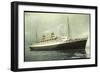 Hapag, Dampfschiff S.S. Nieuw Amsterdam in Fahrt-null-Framed Giclee Print