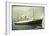 Hapag, Dampfschiff S.S. Nieuw Amsterdam in Fahrt-null-Framed Giclee Print