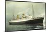 Hapag, Dampfschiff S.S. Nieuw Amsterdam in Fahrt-null-Mounted Giclee Print