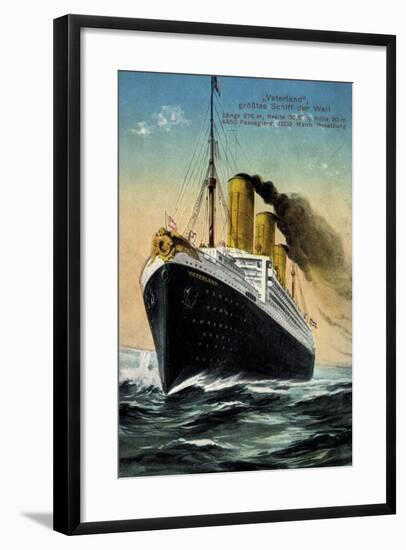 Hapag, Dampfschiff Vaterland, Größtes Schiff Der Welt-null-Framed Giclee Print