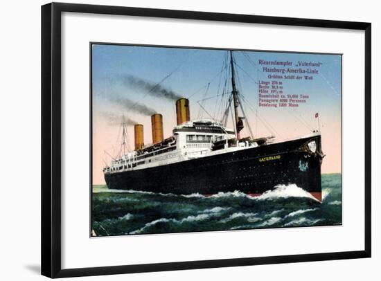Hapag, Dampfschiff Vaterland, Riesendampfer-null-Framed Giclee Print