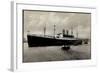 Hapag, Hochseedampfer Albert Ballin Im Hafen-null-Framed Giclee Print