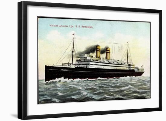 Hapag, Lijn, S.S. Rotterdam, Dampfschiff, Transatlantik-null-Framed Giclee Print