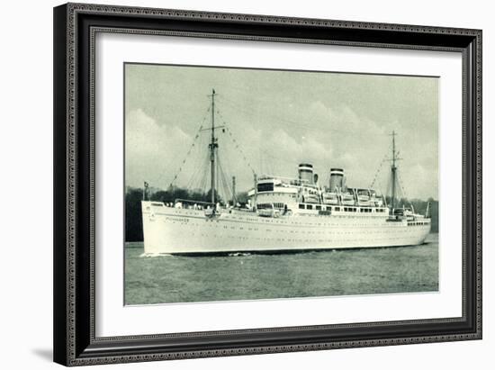 Hapag, M.S. Milwaukee, Dampfschiff Am Ufer-null-Framed Giclee Print