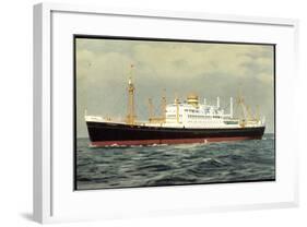 Hapag, M.V. Westerdam, Dampfschiff Auf Hoher See-null-Framed Giclee Print