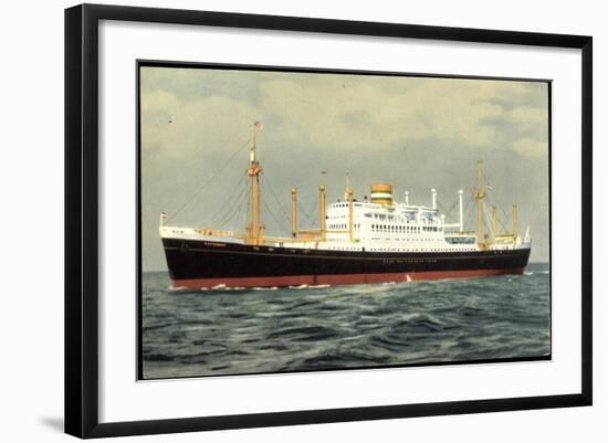 Hapag, M.V. Westerdam, Dampfschiff Auf Hoher See-null-Framed Giclee Print