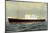 Hapag, M.V. Westerdam, Dampfschiff Auf Hoher See-null-Mounted Giclee Print
