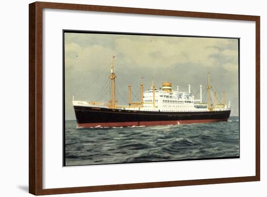 Hapag, M.V. Westerdam, Dampfschiff Auf Hoher See-null-Framed Giclee Print