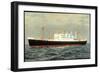 Hapag, M.V. Westerdam, Dampfschiff Auf Hoher See-null-Framed Giclee Print