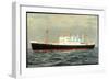 Hapag, M.V. Westerdam, Dampfschiff Auf Hoher See-null-Framed Giclee Print