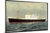 Hapag, M.V. Westerdam, Dampfschiff Auf Hoher See-null-Mounted Giclee Print