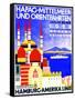 Hapag Mediterranean and Orient Cruises', Poster Advertising the Hamburg American Line, 1927-null-Framed Stretched Canvas