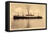 Hapag, S.S. Deutschland, Dampfschiff, Rauch-null-Framed Stretched Canvas