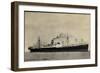 Hapag, S.S. Duivendijk, Dampfschiff, Rauch-null-Framed Giclee Print