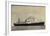 Hapag, S.S. Duivendijk, Dampfschiff, Rauch-null-Framed Giclee Print