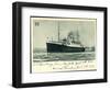 Hapag, S.S. Hamburg, New York, 1936, Dampfschiff-null-Framed Giclee Print