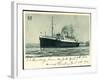 Hapag, S.S. Hamburg, New York, 1936, Dampfschiff-null-Framed Giclee Print