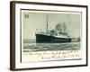 Hapag, S.S. Hamburg, New York, 1936, Dampfschiff-null-Framed Giclee Print