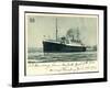 Hapag, S.S. Hamburg, New York, 1936, Dampfschiff-null-Framed Giclee Print