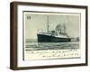 Hapag, S.S. Hamburg, New York, 1936, Dampfschiff-null-Framed Giclee Print