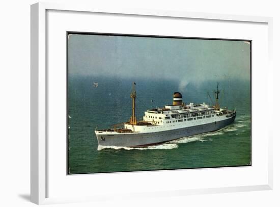 Hapag, S.S. Maasdam, Dampfschiff Auf See, Nebel-null-Framed Giclee Print