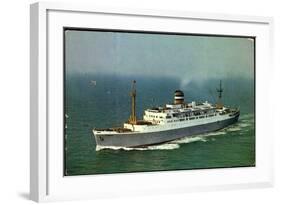 Hapag, S.S. Maasdam, Dampfschiff Auf See, Nebel-null-Framed Giclee Print