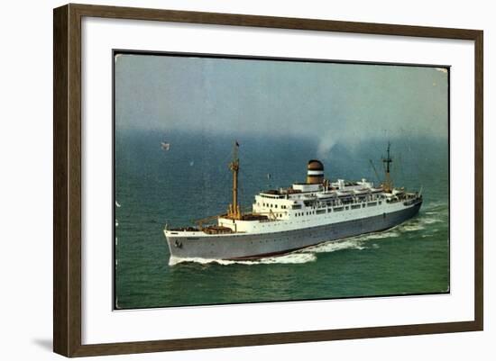 Hapag, S.S. Maasdam, Dampfschiff Auf See, Nebel-null-Framed Giclee Print