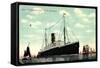 Hapag, S.S. Noordam, Dampfschiff, Segelboote-null-Framed Stretched Canvas