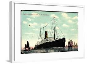 Hapag, S.S. Noordam, Dampfschiff, Segelboote-null-Framed Giclee Print