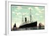 Hapag, S.S. Noordam, Dampfschiff, Segelboote-null-Framed Giclee Print