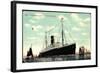Hapag, S.S. Noordam, Dampfschiff, Segelboote-null-Framed Giclee Print