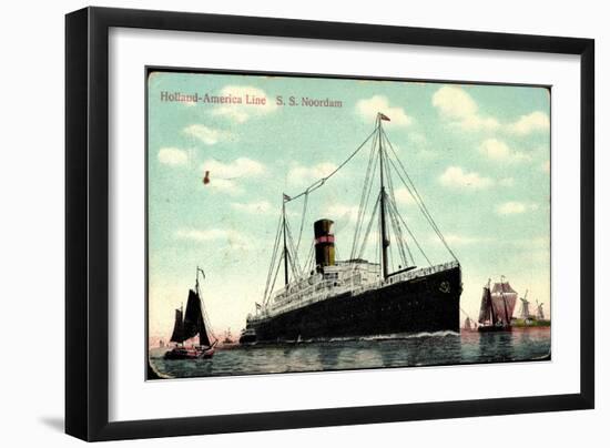 Hapag, S.S. Noordam, Dampfschiff, Segelboote-null-Framed Giclee Print