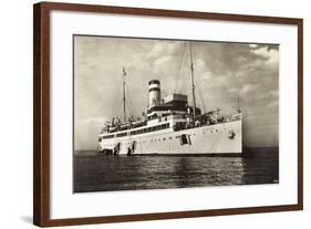 Hapag,Seebäderdienst,Dampfschiff Cobra Bei Helgoland-null-Framed Giclee Print