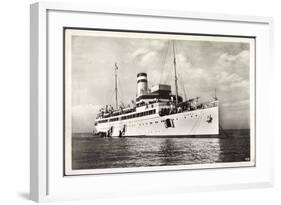 Hapag,Seebäderdienst,Dampfschiff Cobra Vor Helgoland-null-Framed Giclee Print