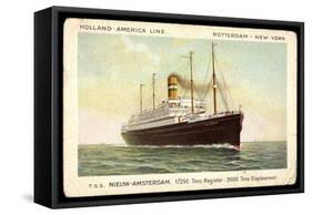 Hapag, T.S.S. Nieuw Amsterdam, Dampfschiff-null-Framed Stretched Canvas