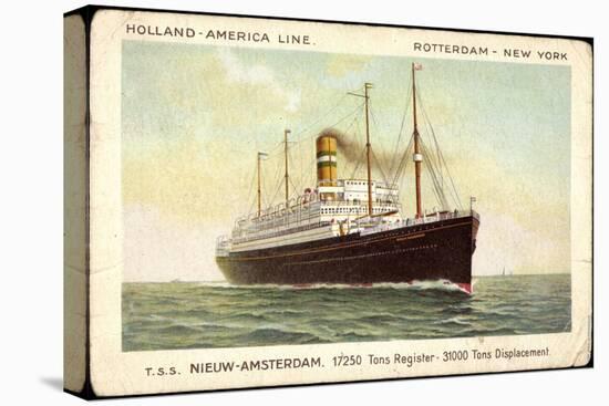 Hapag, T.S.S. Nieuw Amsterdam, Dampfschiff-null-Stretched Canvas