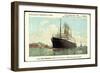 Hapag, T.S.S Rotterdam, Dampfschiff Am Hafen-null-Framed Giclee Print