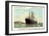 Hapag, T.S.S Rotterdam, Dampfschiff Am Hafen-null-Framed Giclee Print