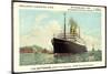 Hapag, T.S.S Rotterdam, Dampfschiff Am Hafen-null-Mounted Giclee Print