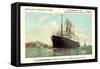 Hapag, T.S.S Rotterdam, Dampfschiff Am Hafen-null-Framed Stretched Canvas