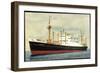 Hapag, Totalansicht Vom Dampfschiff M.V. Noordam-null-Framed Giclee Print