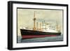 Hapag, Totalansicht Vom Dampfschiff M.V. Noordam-null-Framed Giclee Print